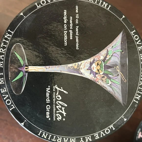 Lolita Love My Martini Glass - “Mardi Gras - Picture 2 of 2